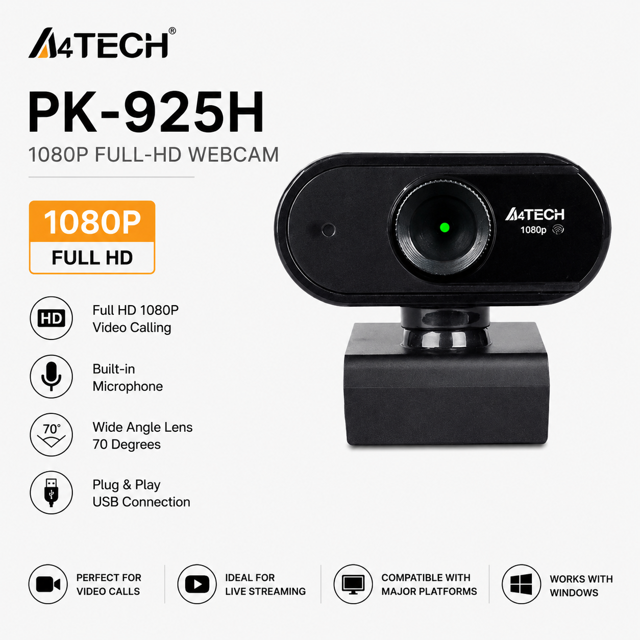 A4tech PK-925H 1080p Full-HD WebCam (PK-925H)