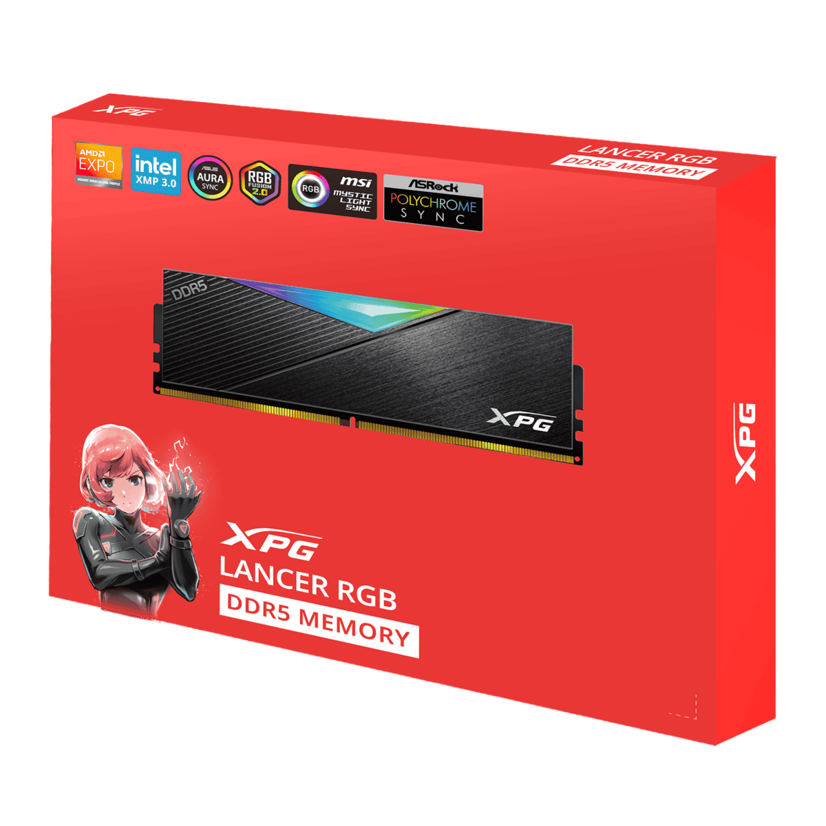 ADATA XPG LANCER 64GB (2X32GB) DDR5-5600 RGB BLACK