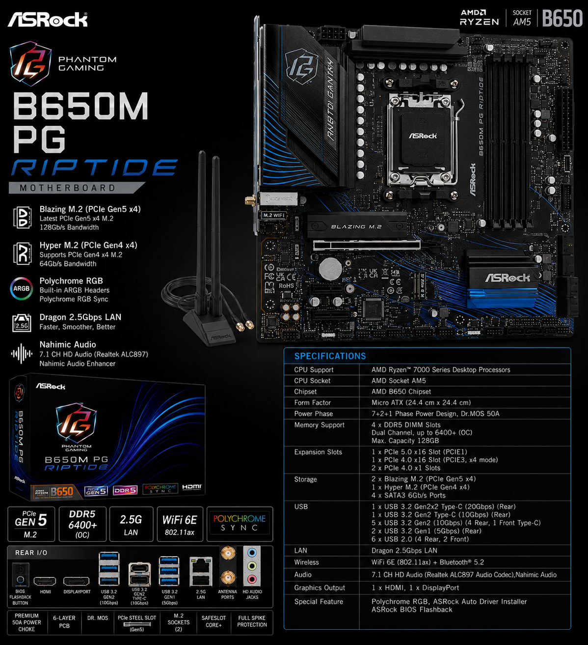 ASRock B650M PG Riptide (B650M PG Riptide)