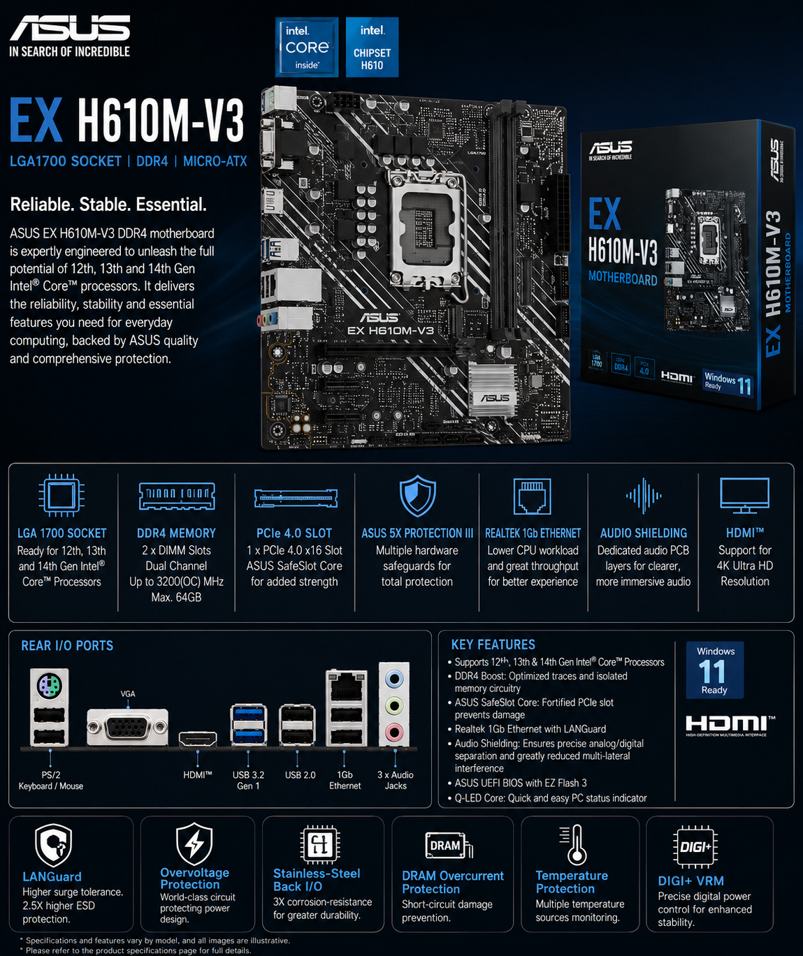 ASUS EX H610M-V3 DDR4 (EX-H610M-V3-D4)