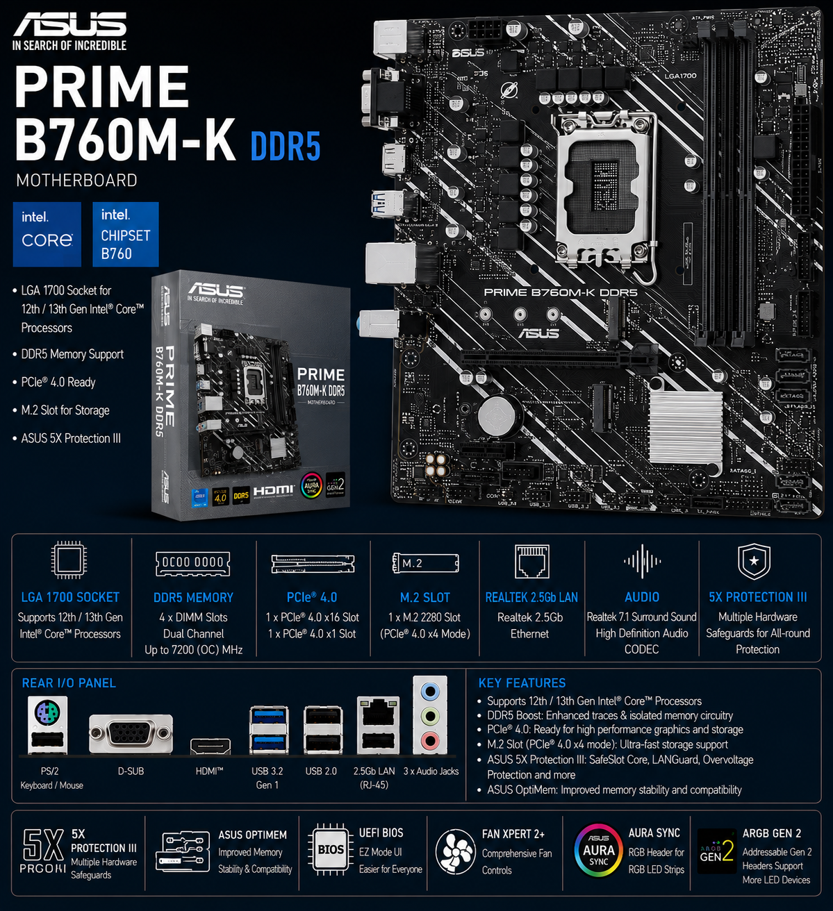 ASUS PRIME B760M-K DDR5 (PRIME-B760M-K-D5)