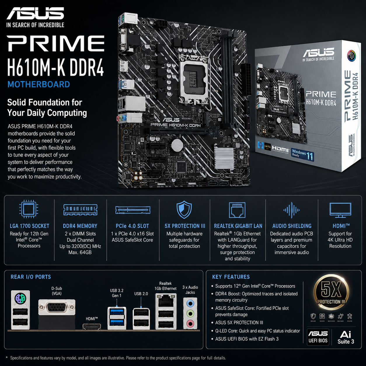 ASUS PRIME H610M-K DDR4 (PRIME-H610M-K-D4)