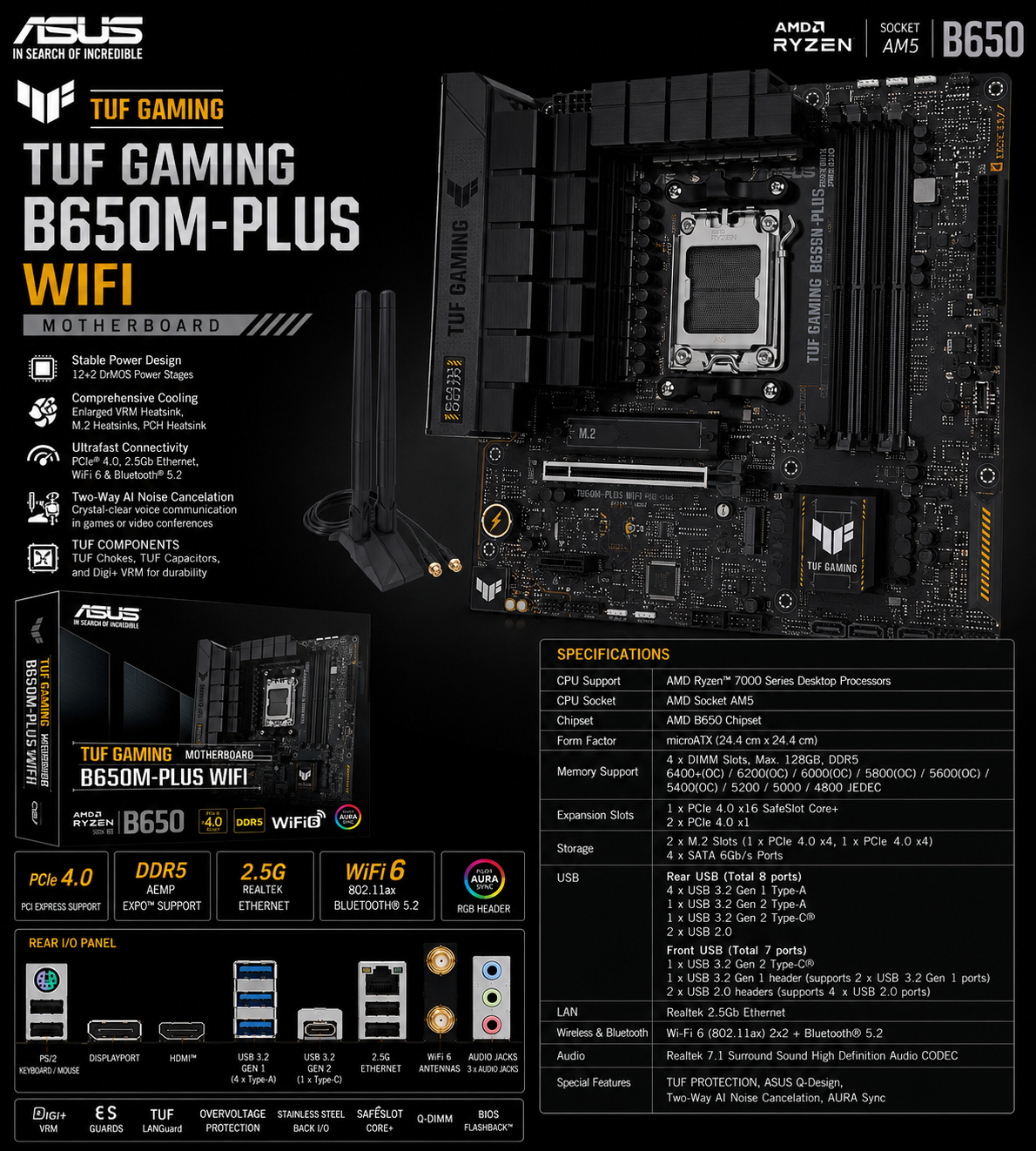 ASUS TUF GAMING B650M-PLUS WIFI (TUF-GAMING-B650M-PLUS-WIFI)