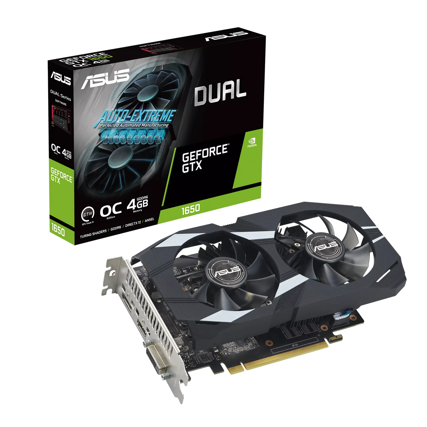 ASUS Dual GeForce GTX 1650 OC Edition 4GB GDDR6 EVO
