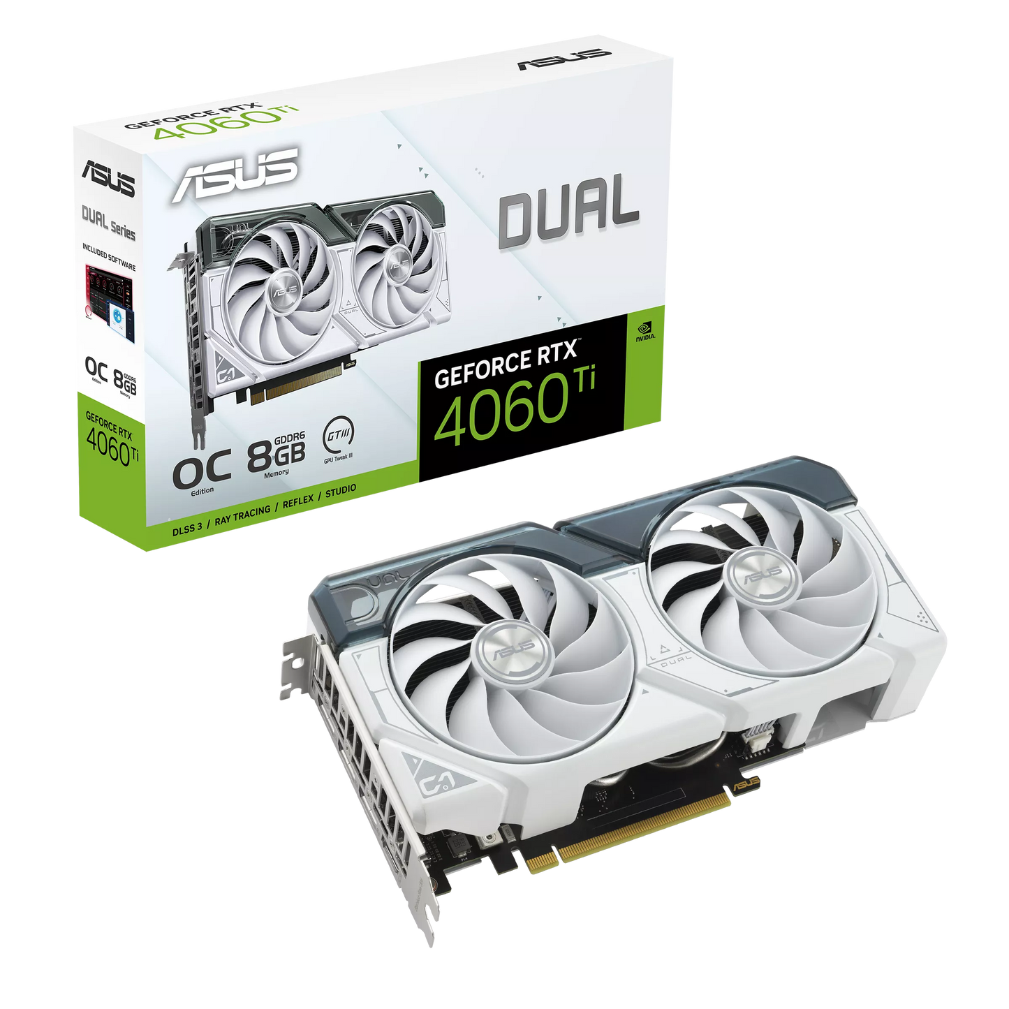 ASUS Dual GeForce RTX 4060 Ti White OC Edition 8GB GDDR6