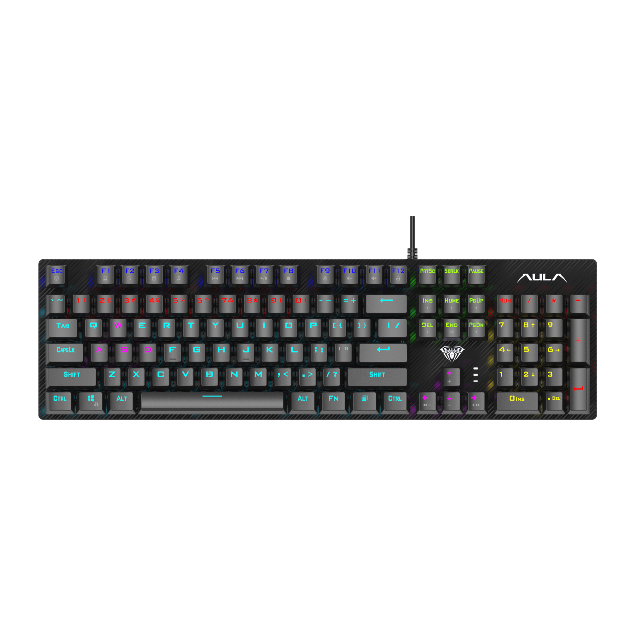 AULA S2022 Blue Switch Mechanical Gaming Keyboard - Black