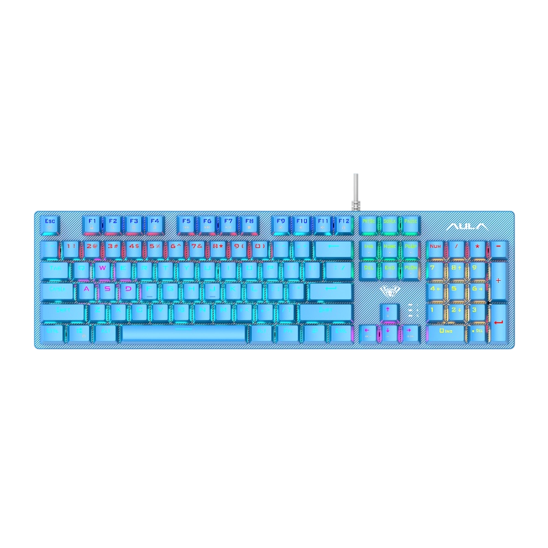 AULA S2022 Blue Switch Mechanical Gaming Keyboard - Blue