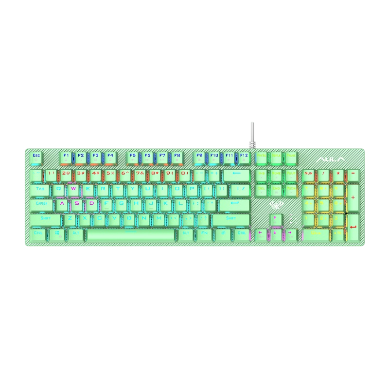 AULA S2022 Blue Switch Mechanical Gaming Keyboard - Green