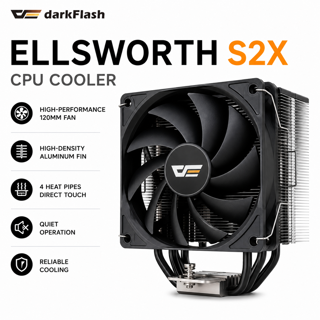 DARKFLASH ELLSWORTH S2X CPU Cooler (POLLUX-BK)