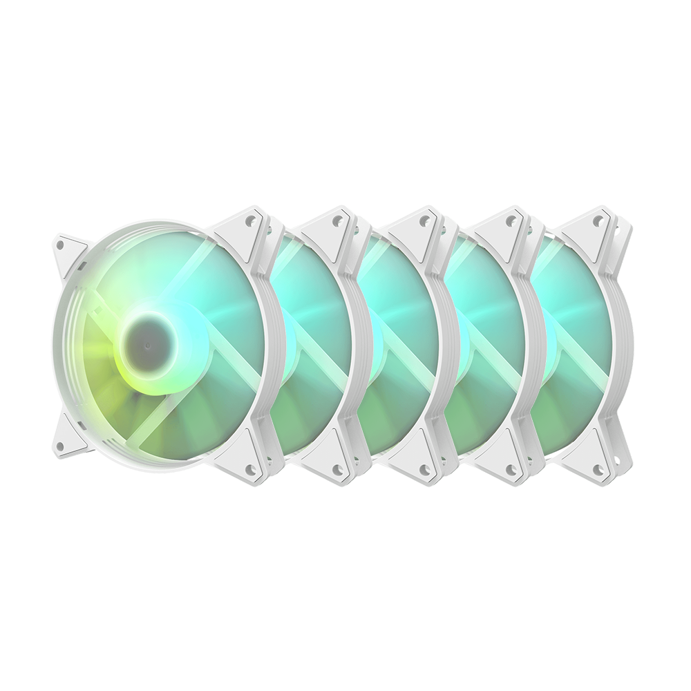 DARKFLASH C6MS RGB 5in1 (5x120mm) Case Fan - white