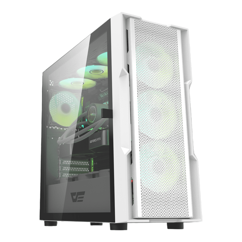 DARKFLASH DK431 w/ 4pcs aRGB Fans - white