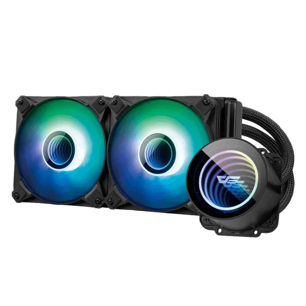 DARKFLASH Twister DX240 v2 aRGB 240mm Liquid Cooler - Black