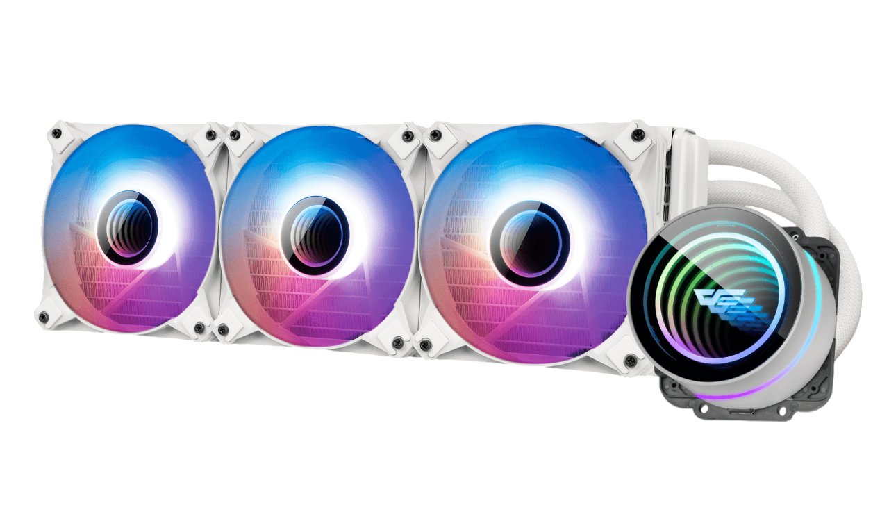 DARKFLASH Twister DX360 v2 aRGB 360mm Liquid Cooler - White