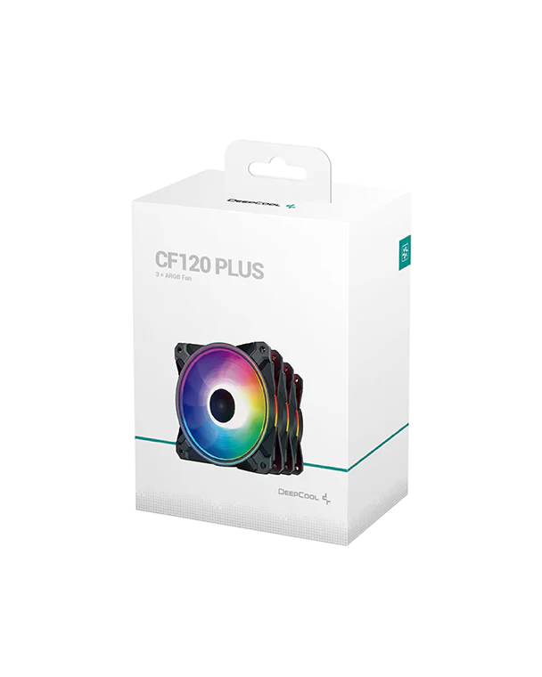 DEEPCOOL CF120+ 3in1 aRGB LED (3x120mm) Case Fans - black