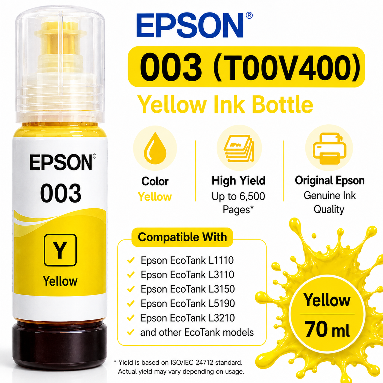 EPSON 003 T00V400 - Yellow (T00V400)