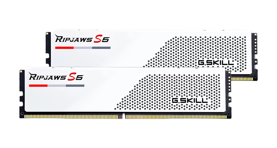 G.SKILL RIPJAWS S5 64GB(2x32GB) 5600MHz DDR5 46-45-45-89 1.1V - White
