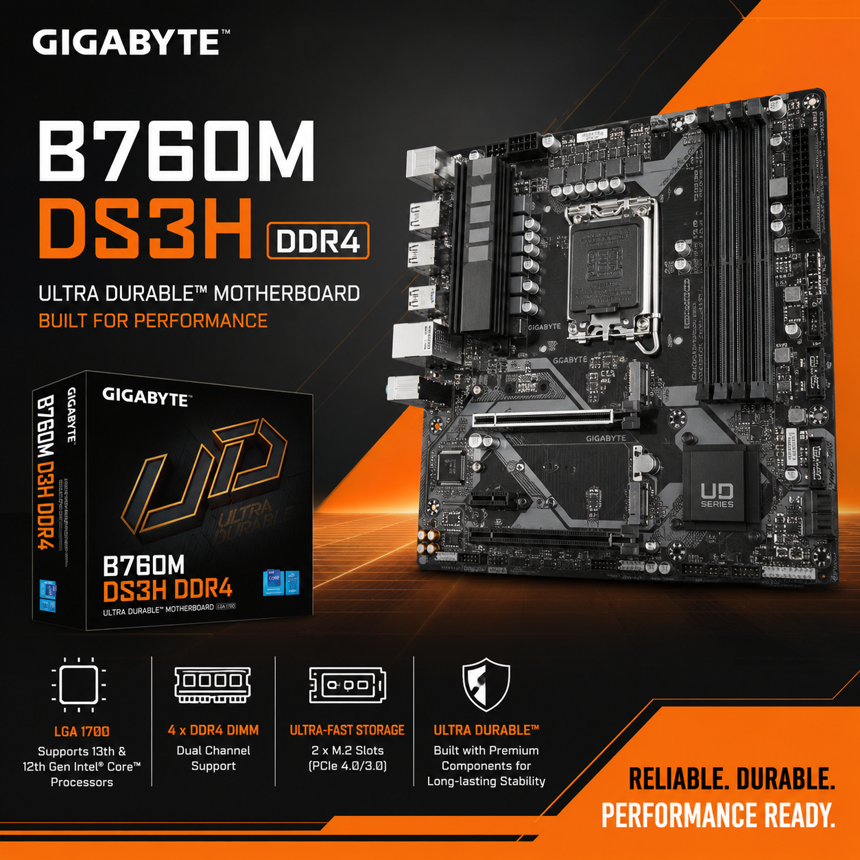 GIGABYTE B760M DS3H DDR4 (B760M-DS3H-DDR4)