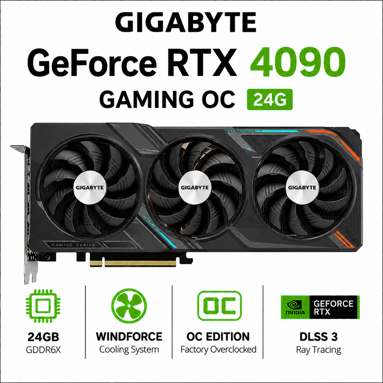 GIGABYTE GeForce RTX 4090 GAMING OC 24G (GV-N4090GAMING-OC-24GD)