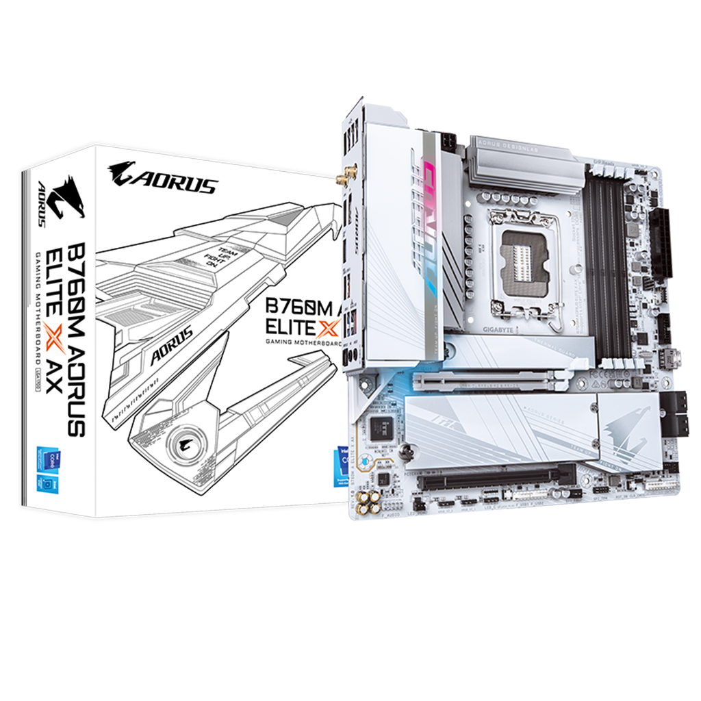 Gigabyte B760M Aorus ELITE X AX DDR5 LGA1700 Motherboard