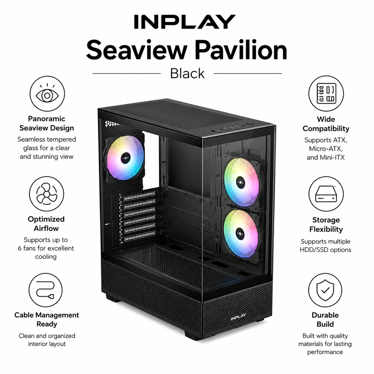 INPLAY Seaview Pavilion - Black (SEAVIEW-PAVILION-BLACK)