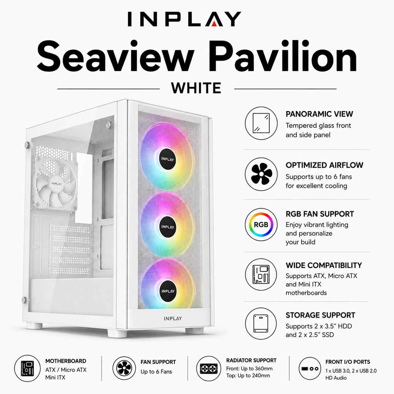 INPLAY Seaview Pavilion - White (SEAVIEW-PAVILION-WHITE)
