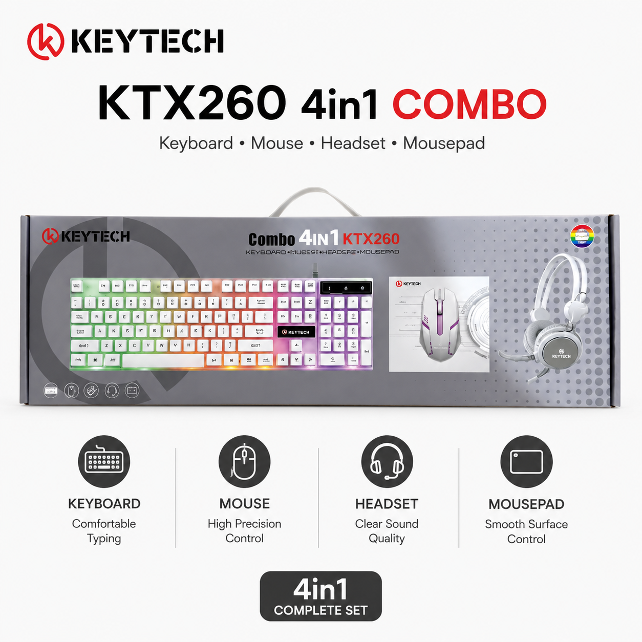 Keytech KTX260 4in1 COMBO White (KTX460-WHITE)