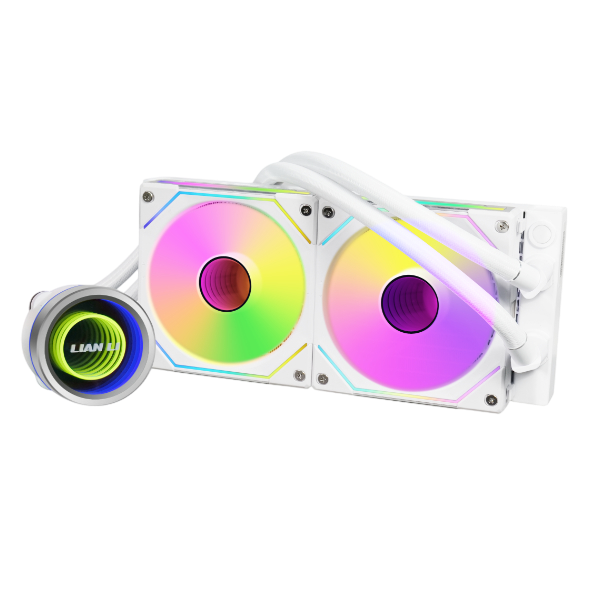 Lian Li Galahad II Trinity 240 SL-INF White - 2.88" LCD Screen (480x480 Res)