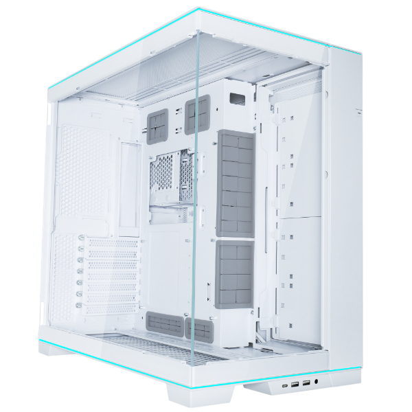 Lian Li O11D Evo RGB White - Mid-Sized Tower Case, Two L-shaped light strips on top and bottom with befitting lighting effects, Reversible Chassis, Support 10 Fans, 8 Drves Capacity, E-ATX (Under 280mm)/ATX /M-ATX/MINI-ITX,