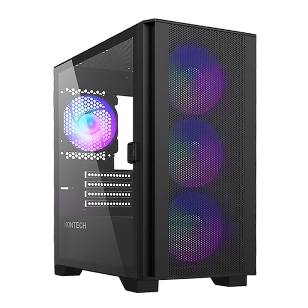 MONTECH AIR 100 ARGB w/4pcs ARGB Fans TG Case - Black