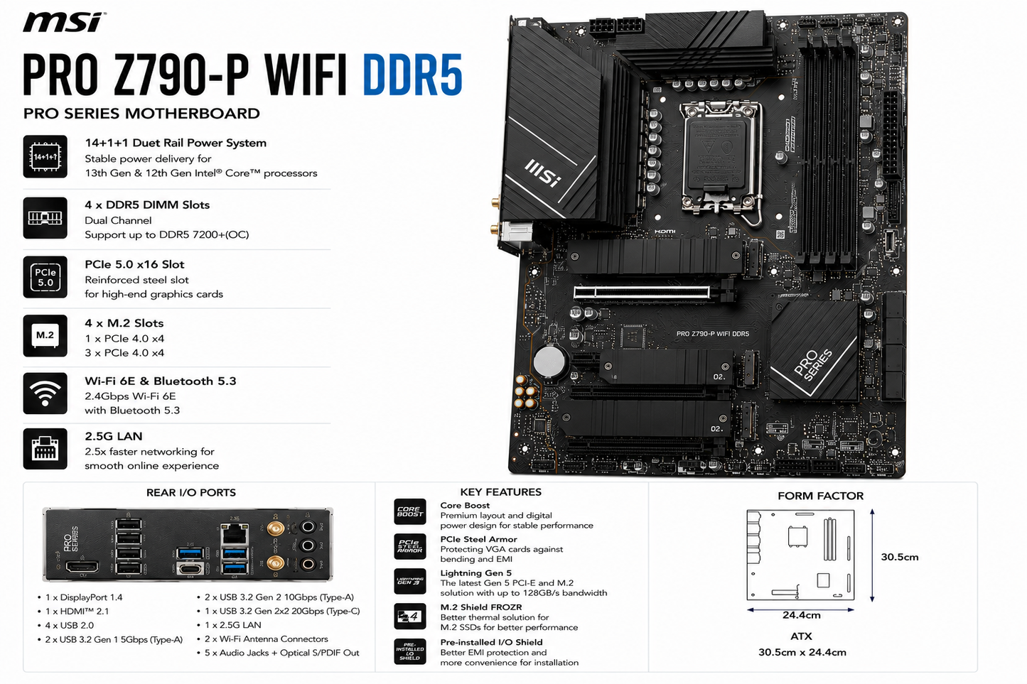 MSI PRO Z790 P WIFI DDR5 (PRO-Z790-P-WIFI)