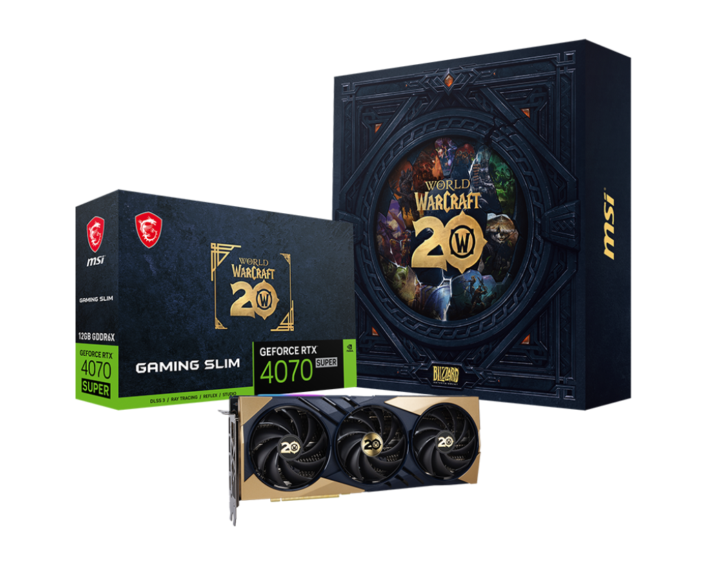 MSI GeForce RTX 4070 Super 12G Gaming Slim WORLD OF WARCRAFT EDITION