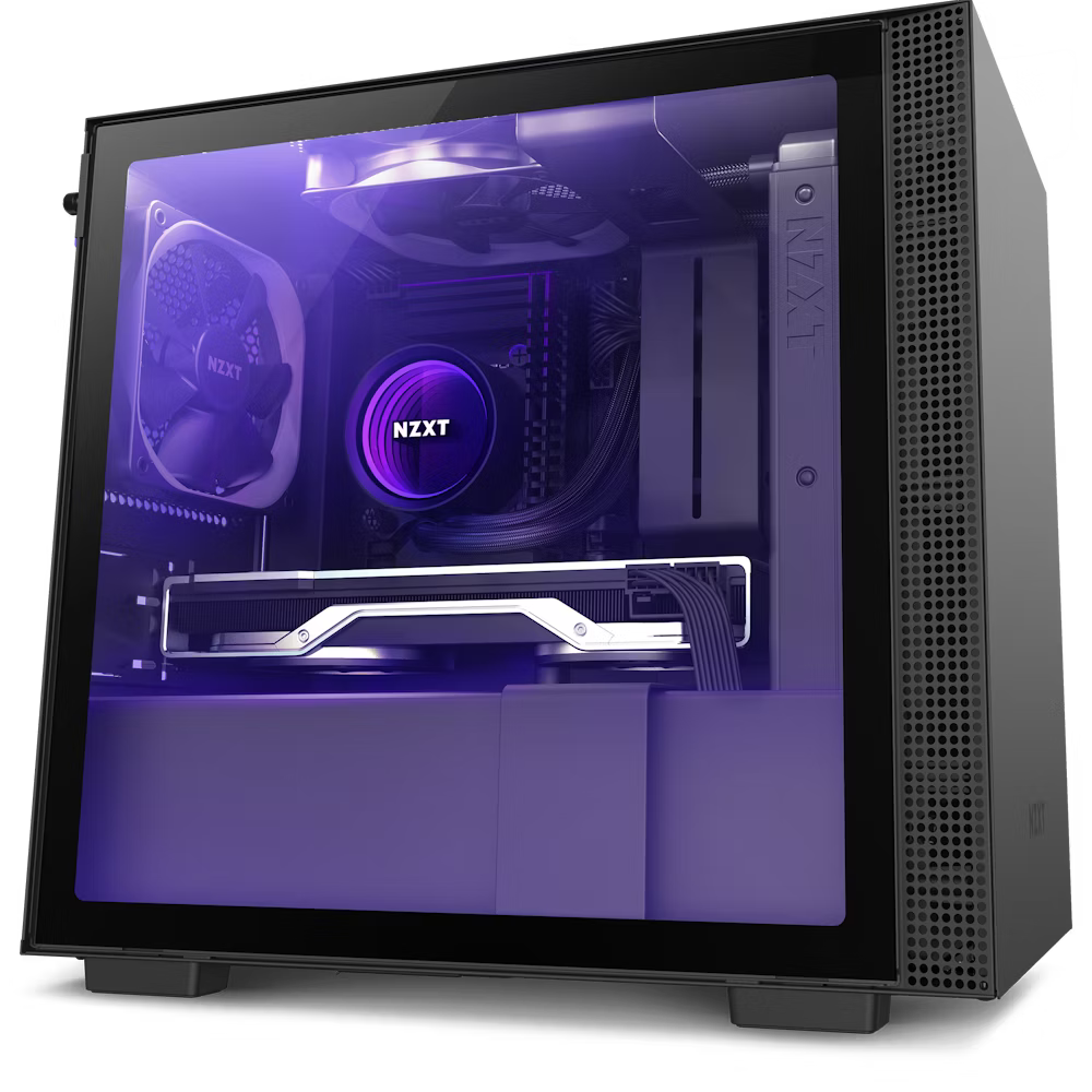 NZXT H210i Mini-ITX Case w/ Lightning & Fan Control 2fans Included - Black