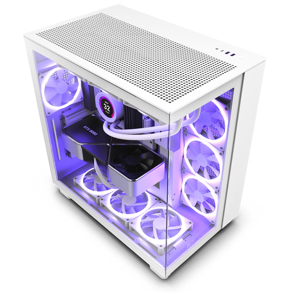 NZXT H9 FLOW DUAL-CHAMBER TG CASE WHITE