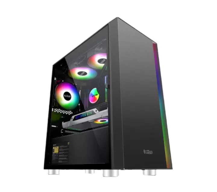 PC COOLER Game 5 TG Gaming Case Black ( Built in ARGB Strip)