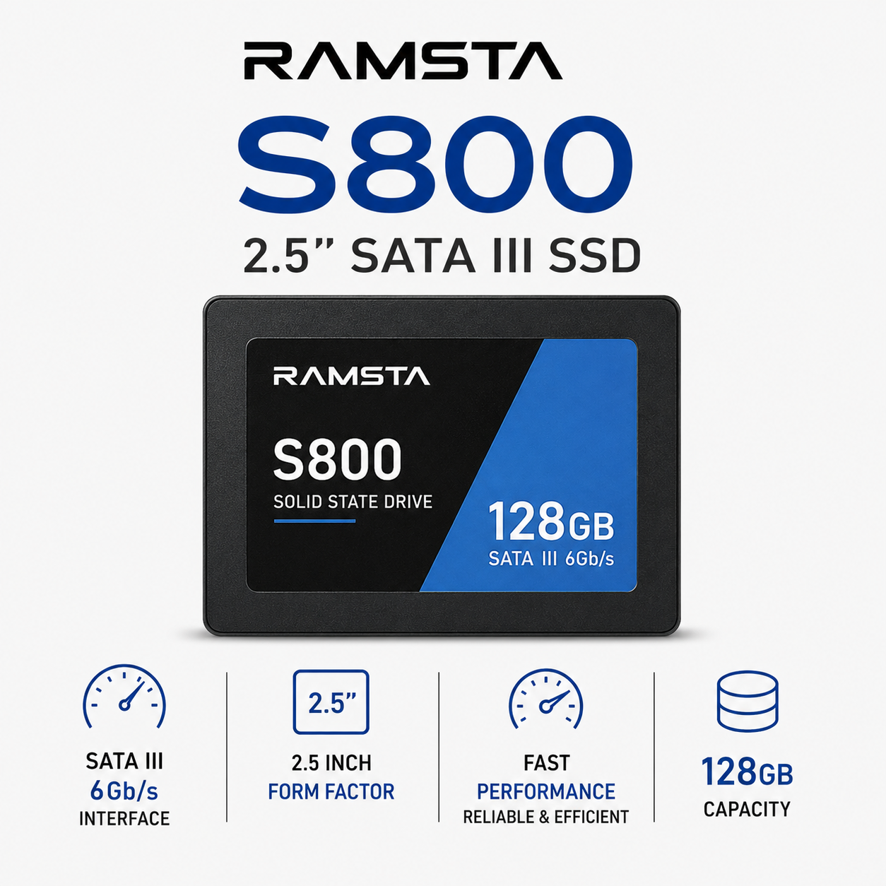 RAMSTA S800 2.5 128GB SATA III 2.5" SSD (S800-1TB)