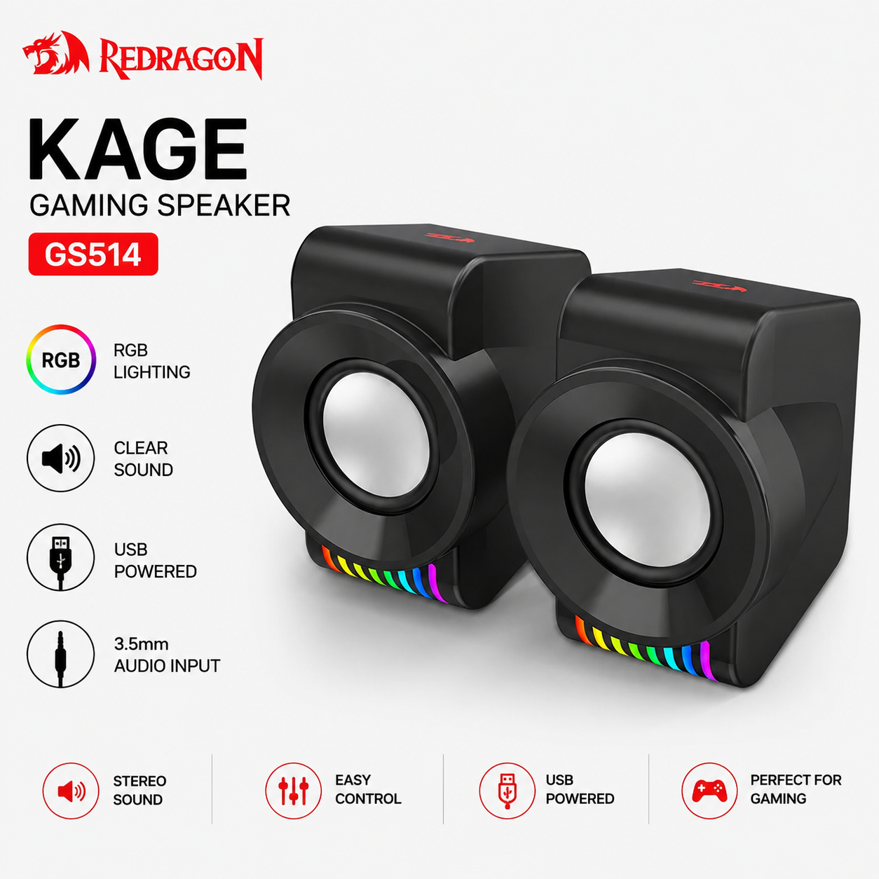 REDRAGON GS514 KAGE Gaming Speaker (GW800)