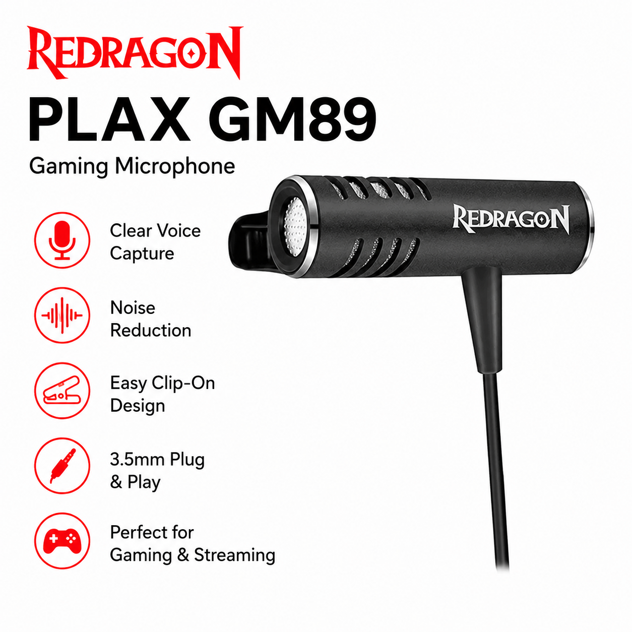 REDRAGON PLAX GM89 Gaming Microphone (M612)