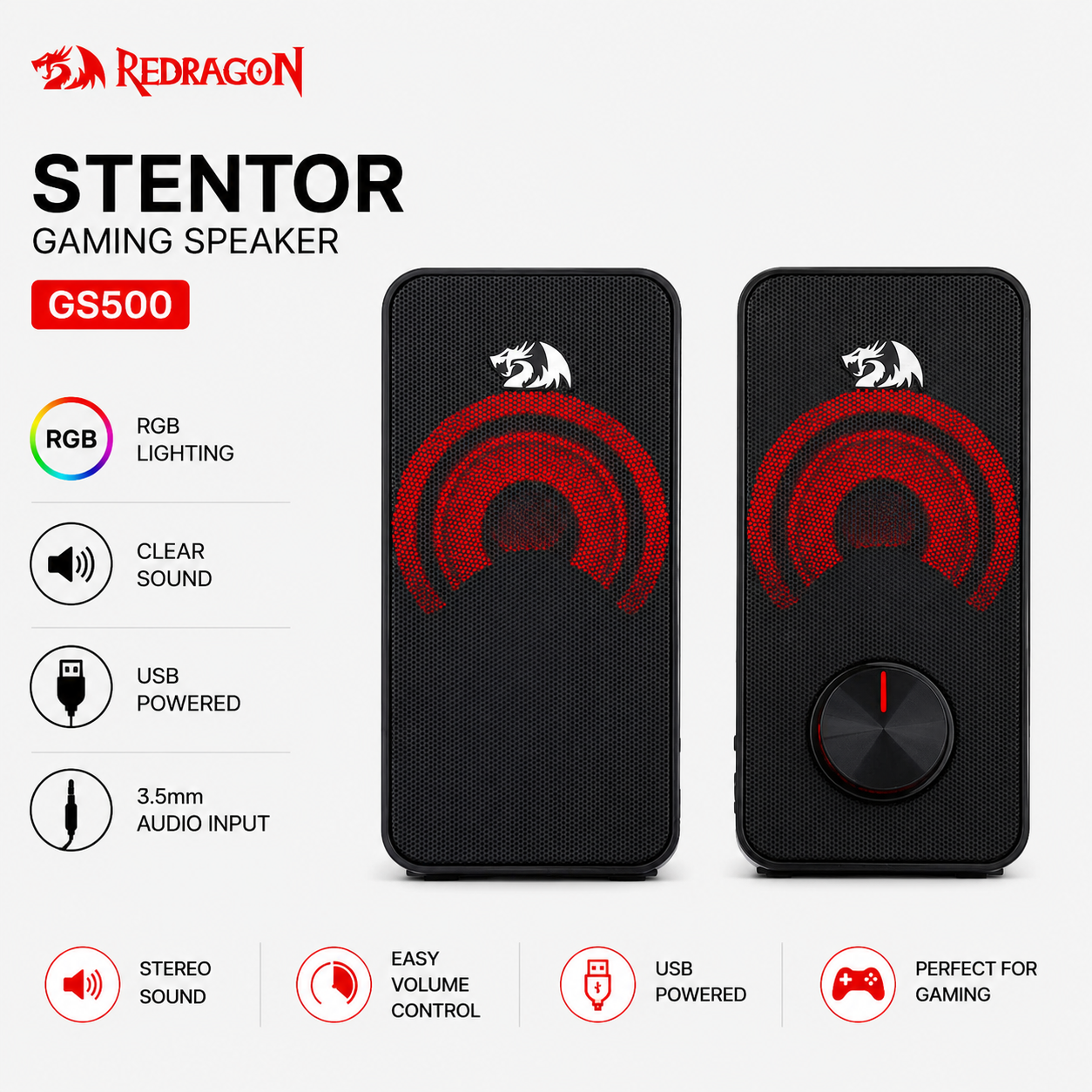 REDRAGON STENTOR GS500 Gaming Speaker (GM99)