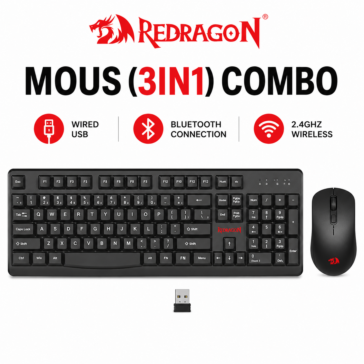 Redragon Mous (3in1) Combo (GM89)