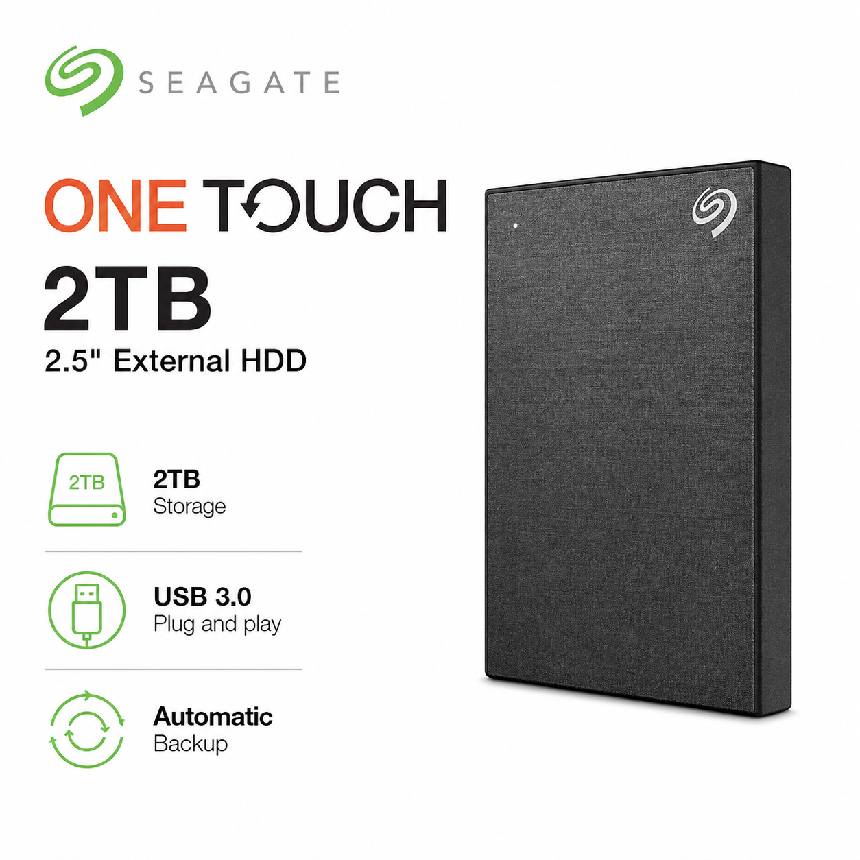 SEAGATE One Touch 2TB 2.5" External HDD (STKY1000400)
