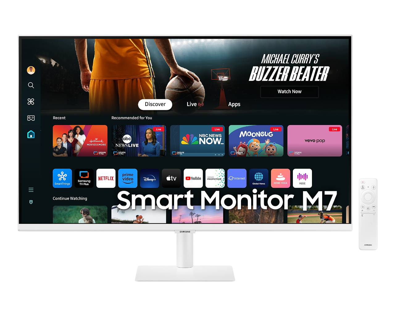 Samsung 32" Smart Monitor M7 M70D UHD White