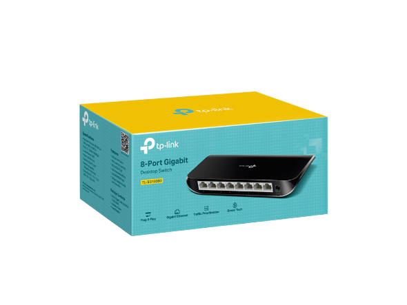 TP-Link TLSG1008D 8-port Switch Hub 10/100/1000M plastic Desktop