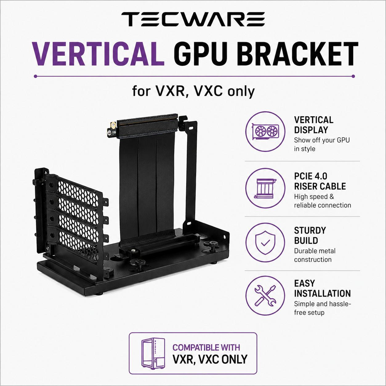 Tecware Vertical GPU Bracket for VXR, VXC only (TECWARE-VERTICAL-GPU-VXR-VXC)