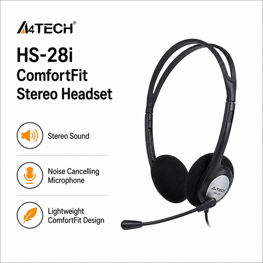 A4Tech HS-28i ComfortFit Stereo Headset (HS-28i)