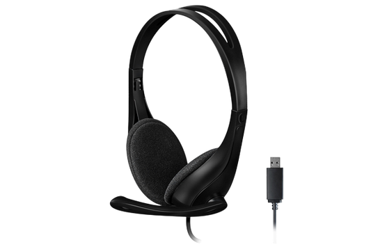 A4Tech HU-9 Omnidirectional Noise-canceling Mic. USB Wired On-Ear Headset