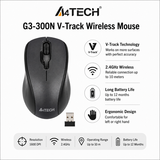 A4tech G3-300N V-Track Wireless Mouse (G3-300N)