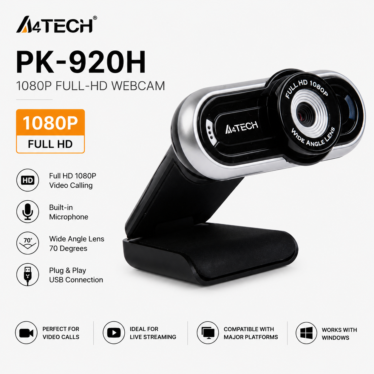 A4tech PK-920H 1080p Full-HD WebCam (PK-920H)