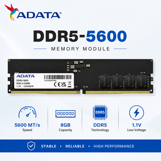 ADATA DDR5-5600 8GB MEMORY MODULE (AD5U56008G-S)