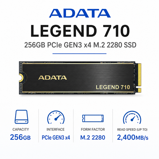 ADATA LEGEND 710 256GB PCIe GEN3 x4 M.2 2280 SSD (ALEG-710-256GCS)