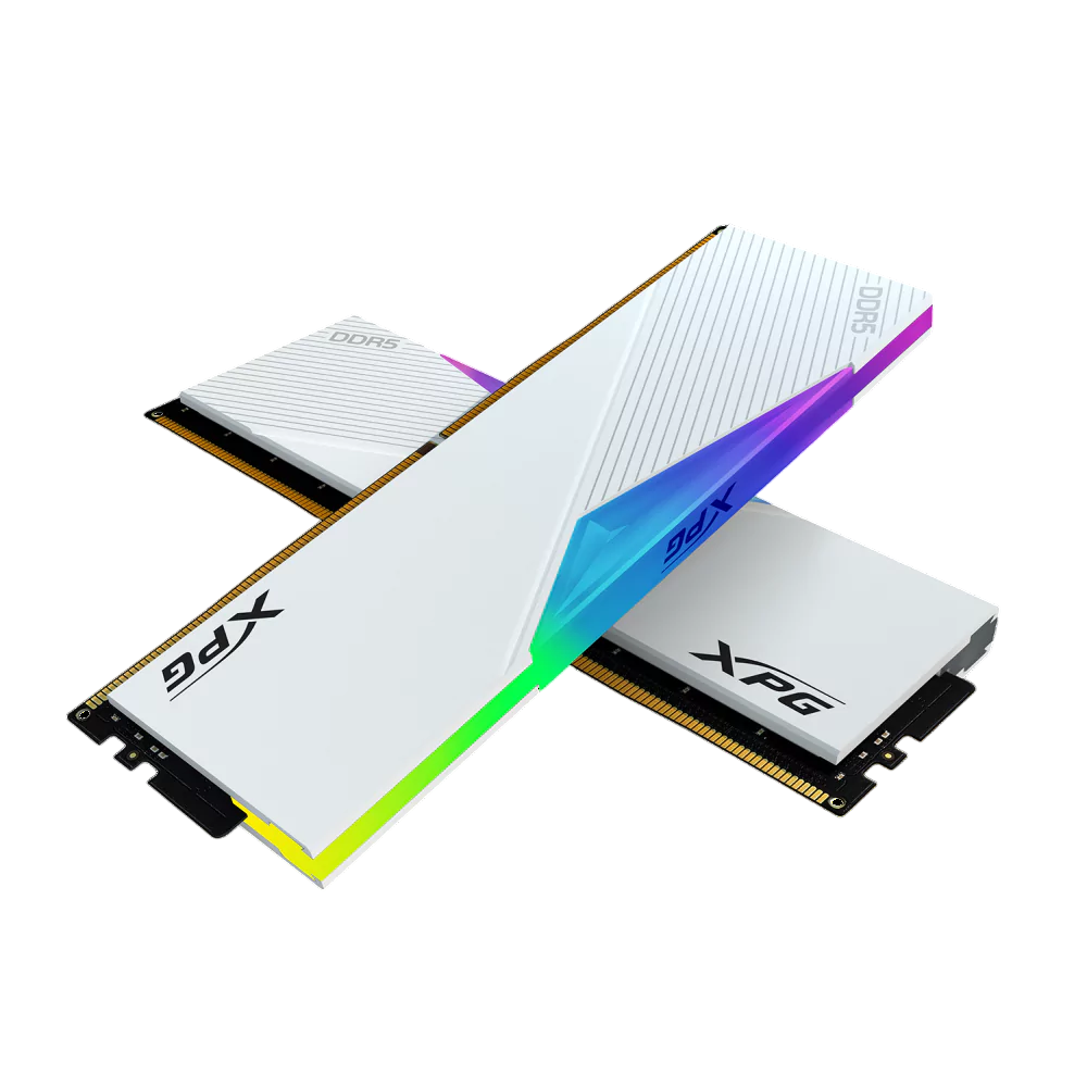ADATA XPG LANCER 32GB (2X16GB) DDR5-5200 RGB W/HEATSINK Black | White